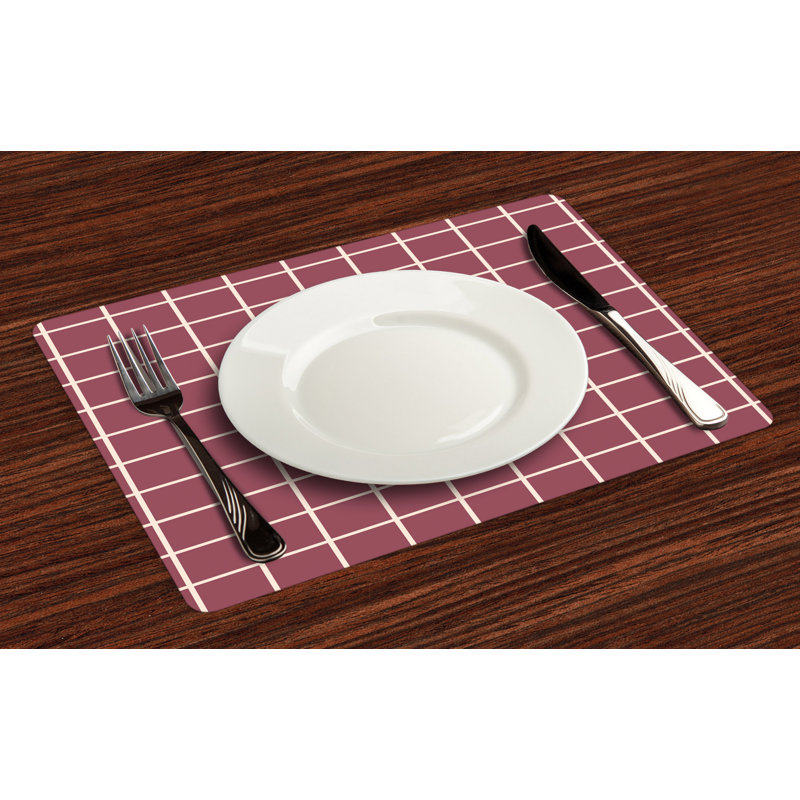 Polyester Gingham Rectangle Placemat