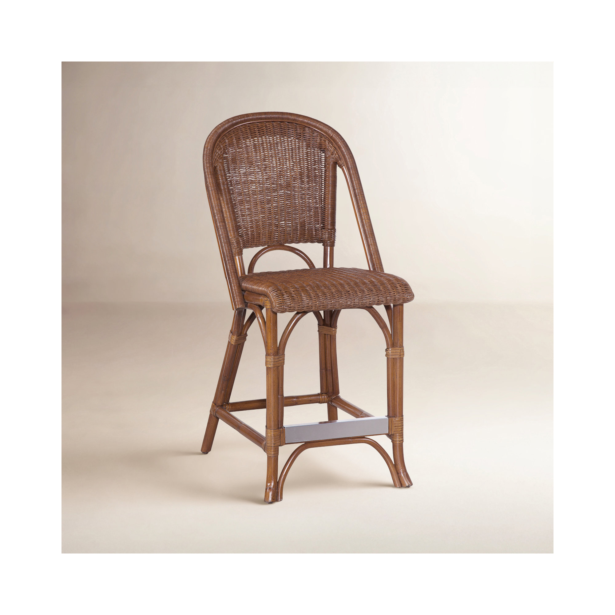 Lenna Rattan Counter Stool, Havana