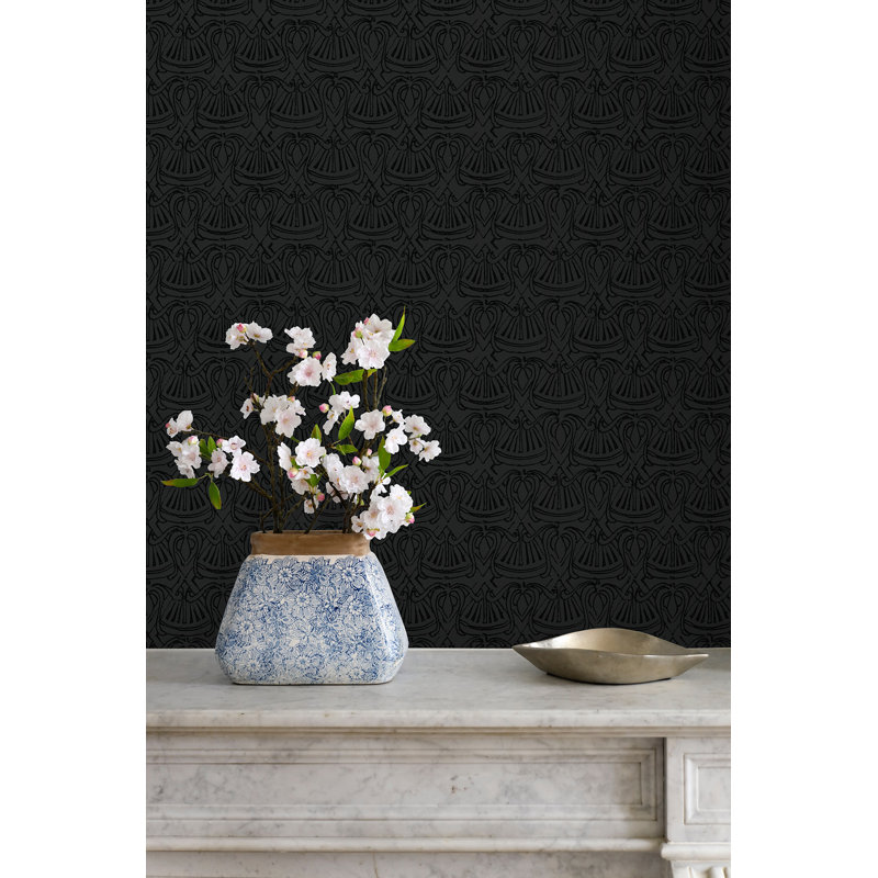 Yuki Osada Geometric Wallpaper Double Roll, Black/Charcoal