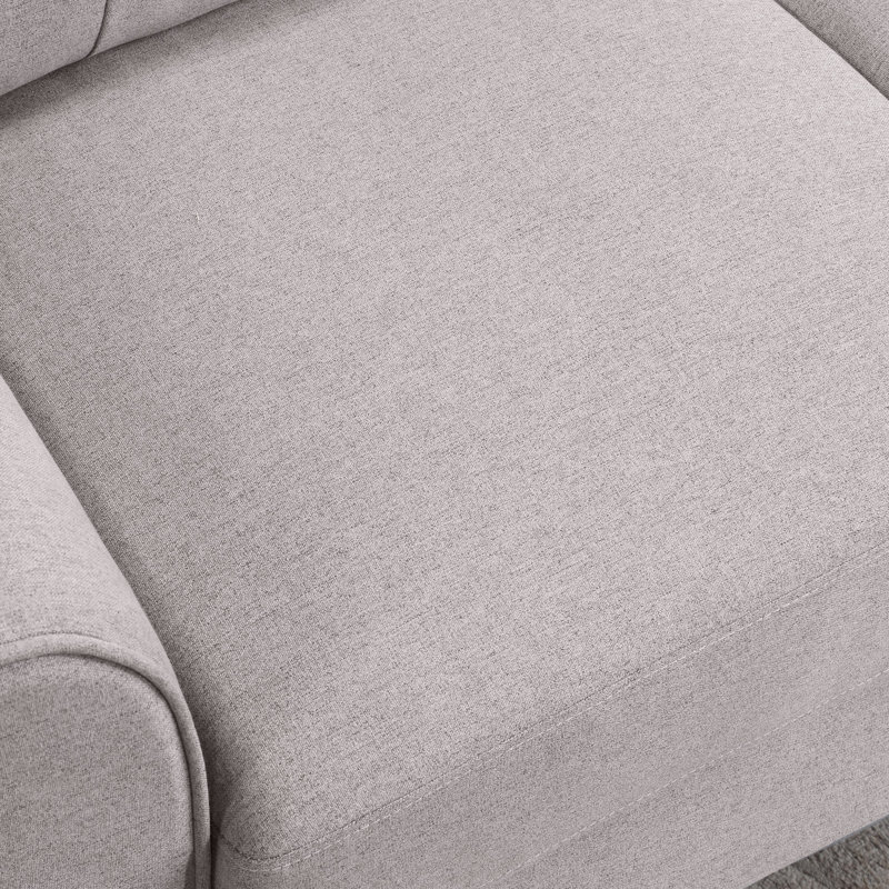Mobilier de canapé rembourré en lin moderne pour la maison ou le bureau, Gris clair