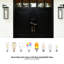 Ensemble de 2 lanternes murales d'extérieur avec cadre en métal noir et verre clair