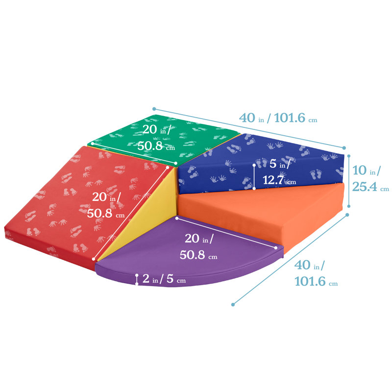 Ensemble de jeu ECR4Kids SoftZone, Assortis, 10"H x 40"W x 40"D