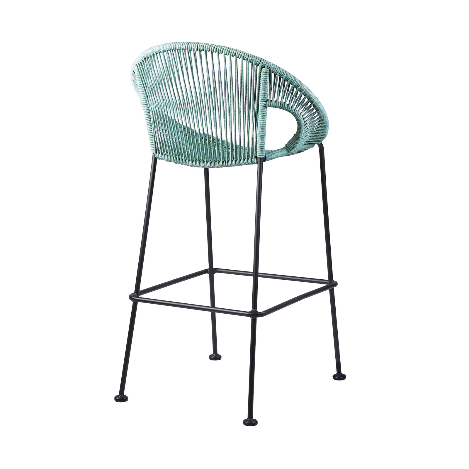 Champlost Patio Bar Stool, Wasabi Rope, 26"