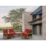 Outdoor 6 - Piece Teak Conversation Set