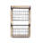 Hatten Metal 2 Slots Decorative Black Magazine Rack Holder with Suspended Baskets