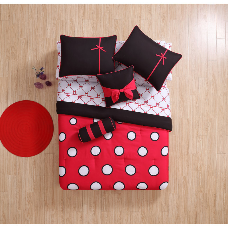 Sophie Polka Dot Bed-in-a-Bag Comforter Set