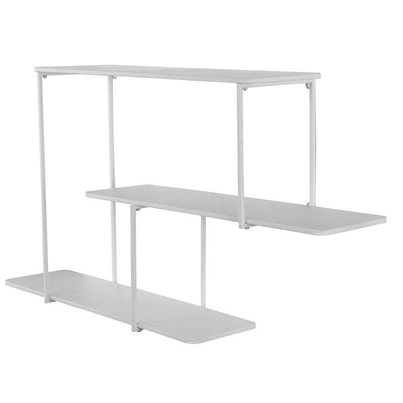 Tablette flottante en métal 3 pièces Anthe, Blanc