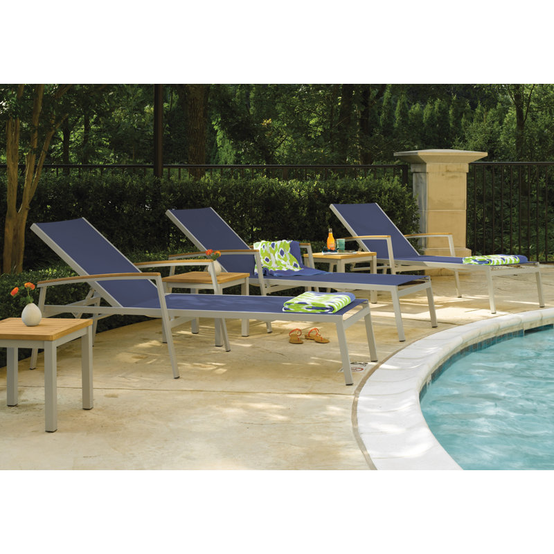 Travira 8 Piece Chaise Lounge Set, Teakwood Natural, Ink Pen