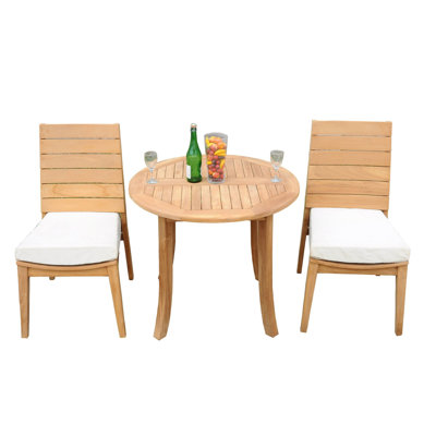 Outdoor 4 - Piece Teak Dining Set