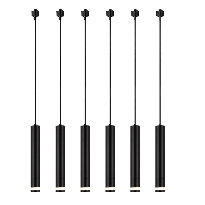 Luminaire suspendu de type H avec rail suspendu et ampoule réglable à DEL à intensité variable de 8 W