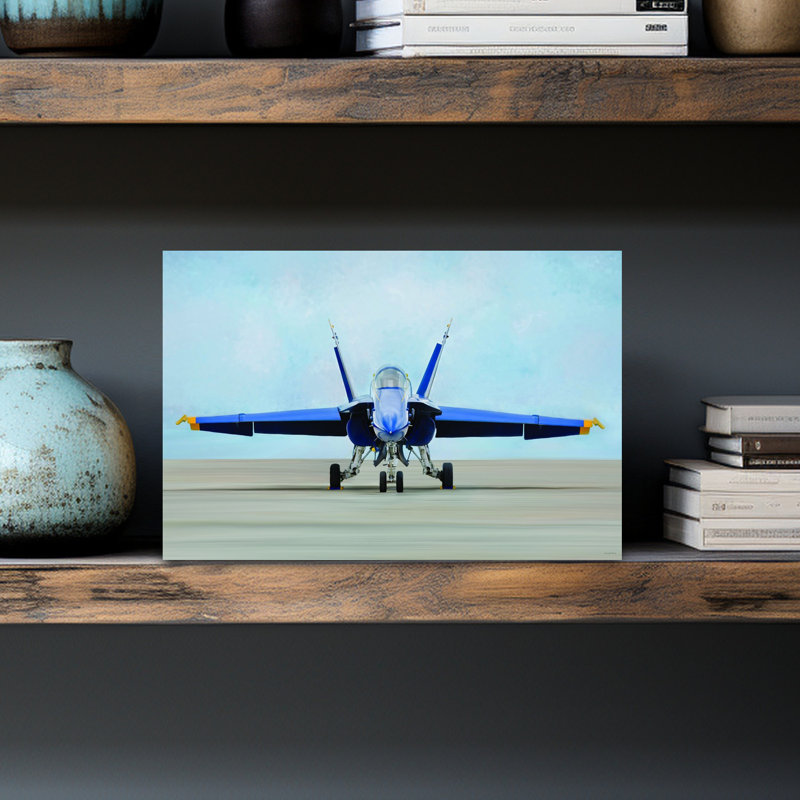 Front View Contemporary Beach Wall Art, 12" H x 18" W