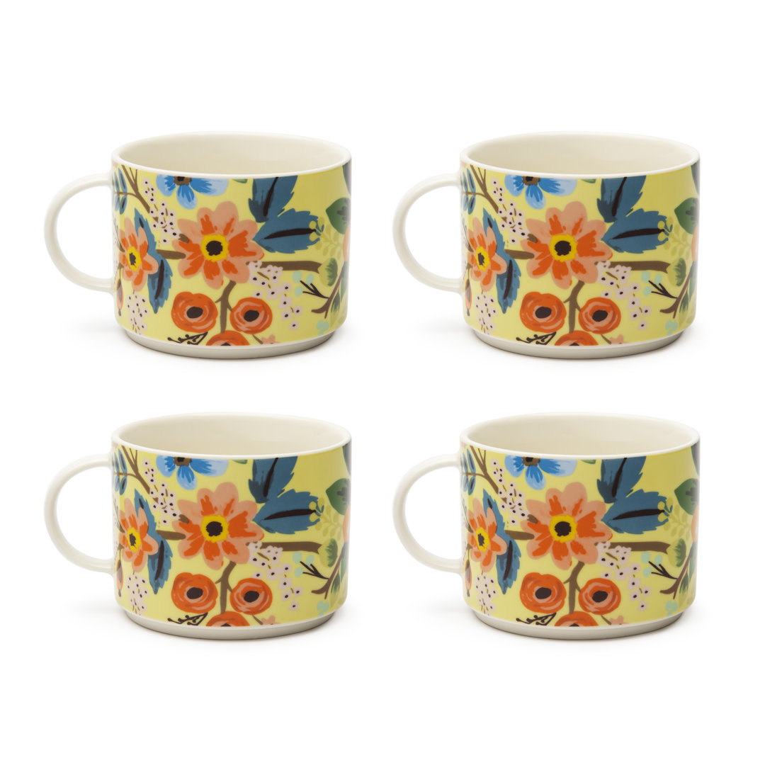 Excelsa Fiori Frida 4er Set Jumbo Becher