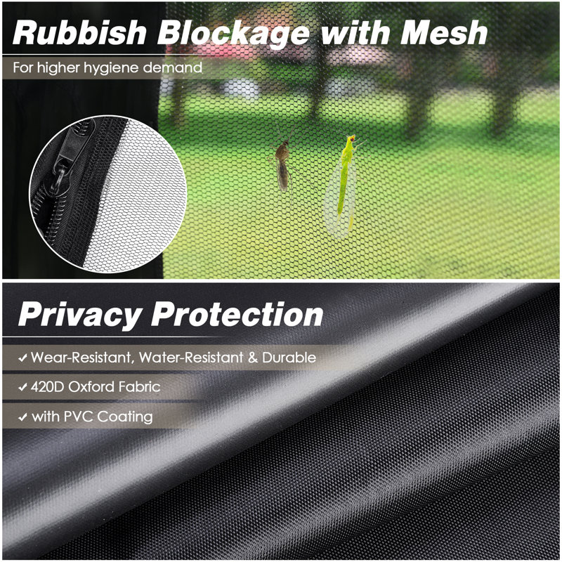 Black Mesh Sidewalls for 10x10 Pop-Up Canopy Tent