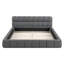 Grand lit plateforme tapissier avec tissu épais, lit au sol avec structure solide, gris-1684973785