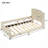 Upholstered Daybed With Classic Stripe Shaped  Headboard-563997619