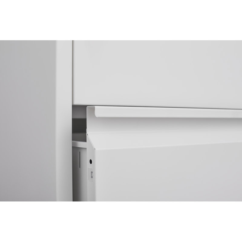3 Drawer Vertical File Cabinet with Lock, Narrow Metal Steel Storage Cabinet for Home Office, Fits A4, Legal & Letter Size Files, Assembly Required