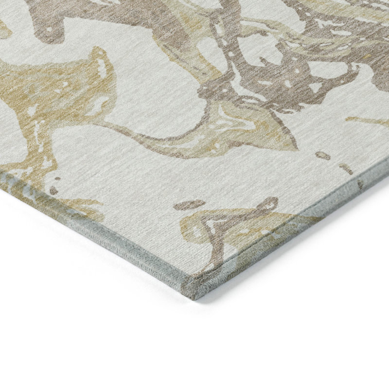 Machine Washable Indoor/Outdoor Chayden ACN1035 Rug, Round 8'