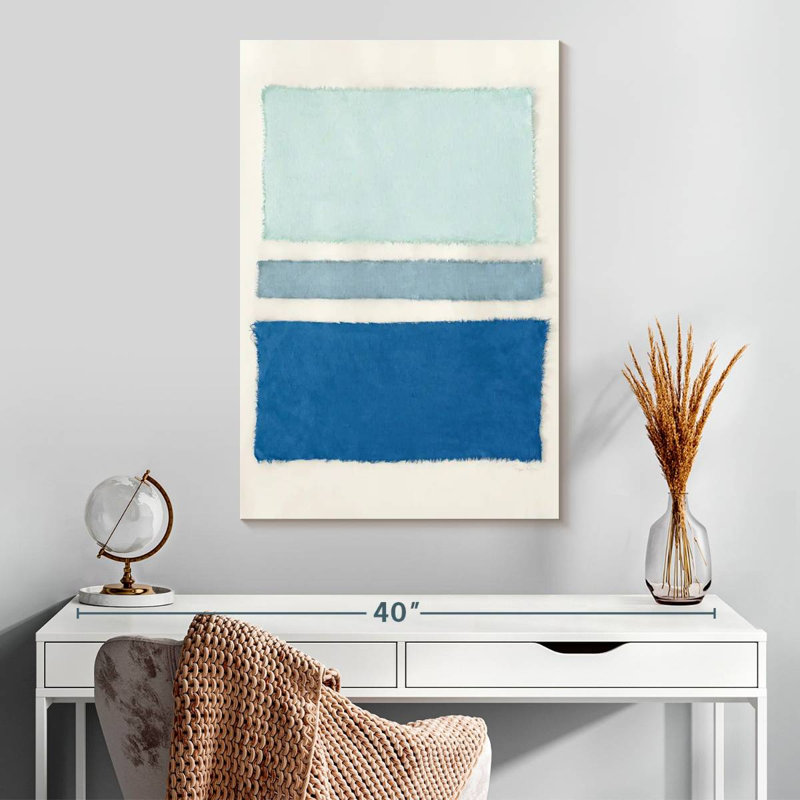Tissage peint bleu pacifique, 30" H x 20" W