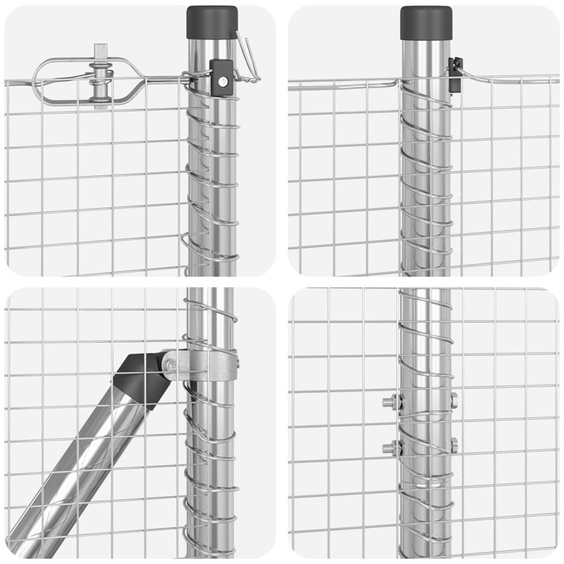 Welded Wire Fence With 7 Spike Posts 1.4X10 M Galvanised Steel