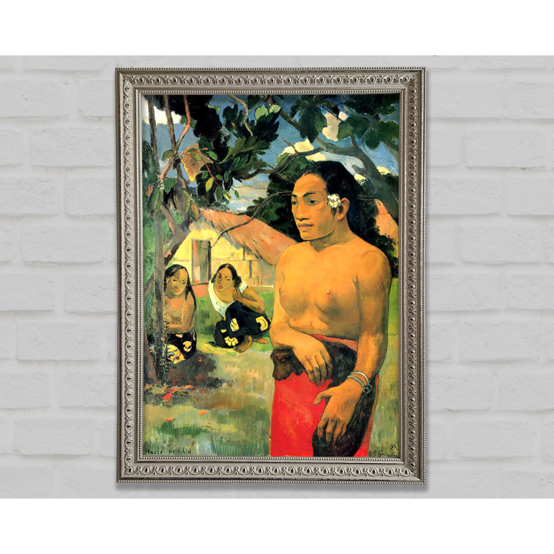 Where Do You von Paul Gauguin - Einzelne Bilderrahmen Kunstdrucke