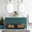 60" Robertson Double Bathroom Vanity Set with Oval Undermount Sinks-75246287-75246265-75246262