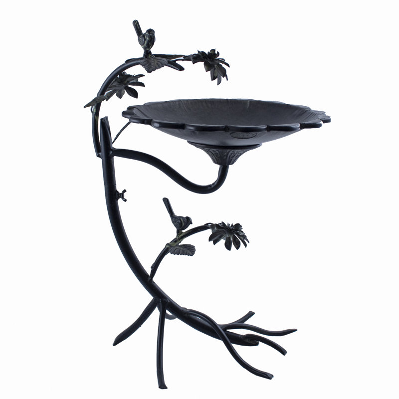 Friedewald Iron Birdbath, Black