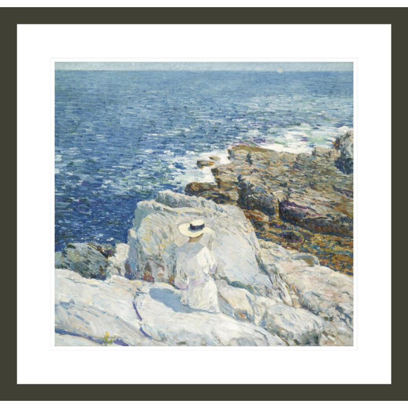«The South Ledges Appledore» par Childe Hassam - impression giclée encadrée, H 23,5 po x l 24,35 po