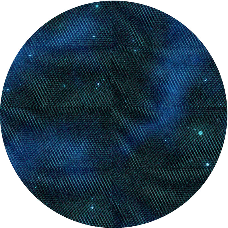 Tapis bleu marine, Rond 5 pi