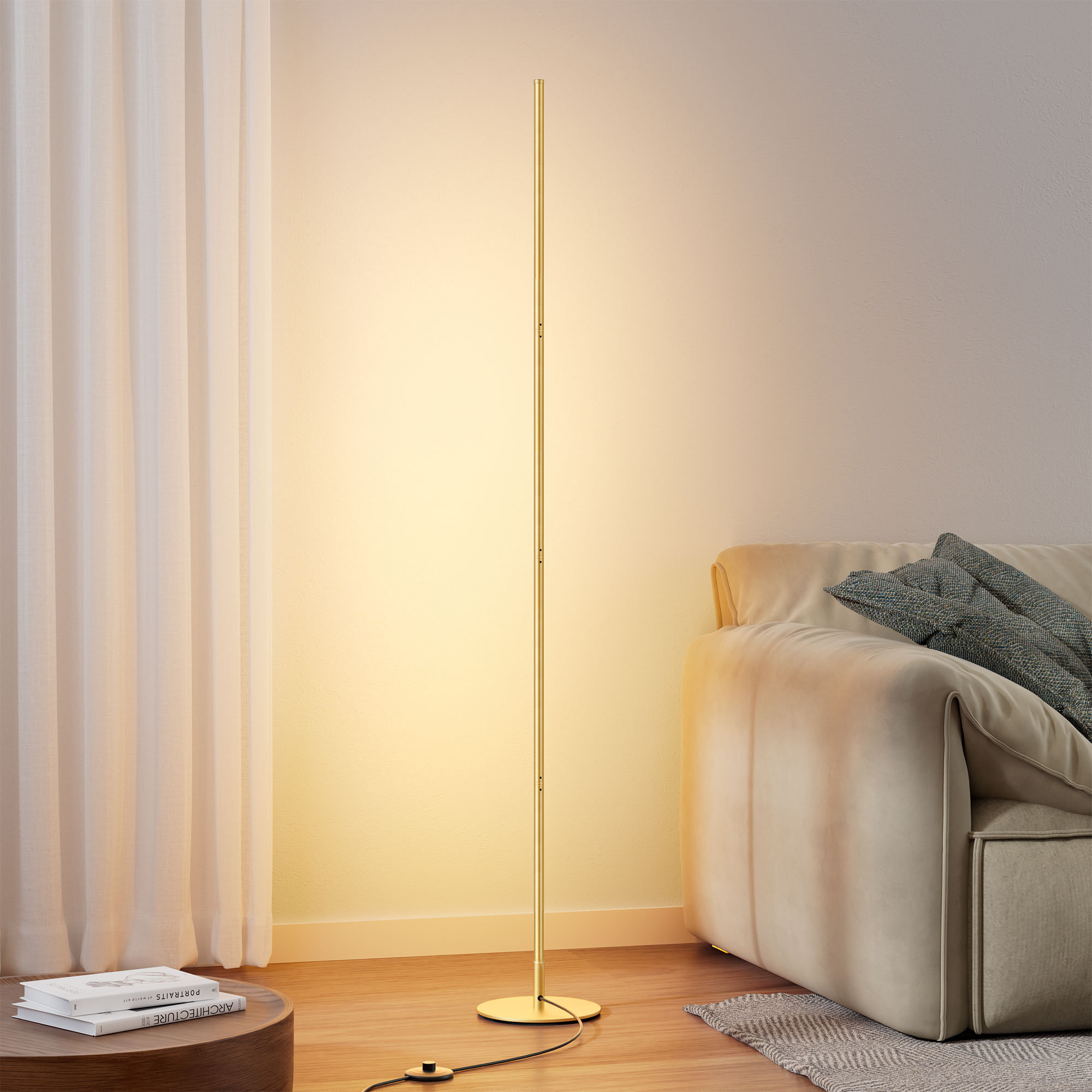 Wrought Studio Allana 57.5" LED Corner Floor Lamp