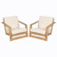 Momsen Outdoor Acacia Wood Lounge Chair With Removable Cushions