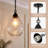 1‑Light Hammered Glass Pendant – Adjustable Height