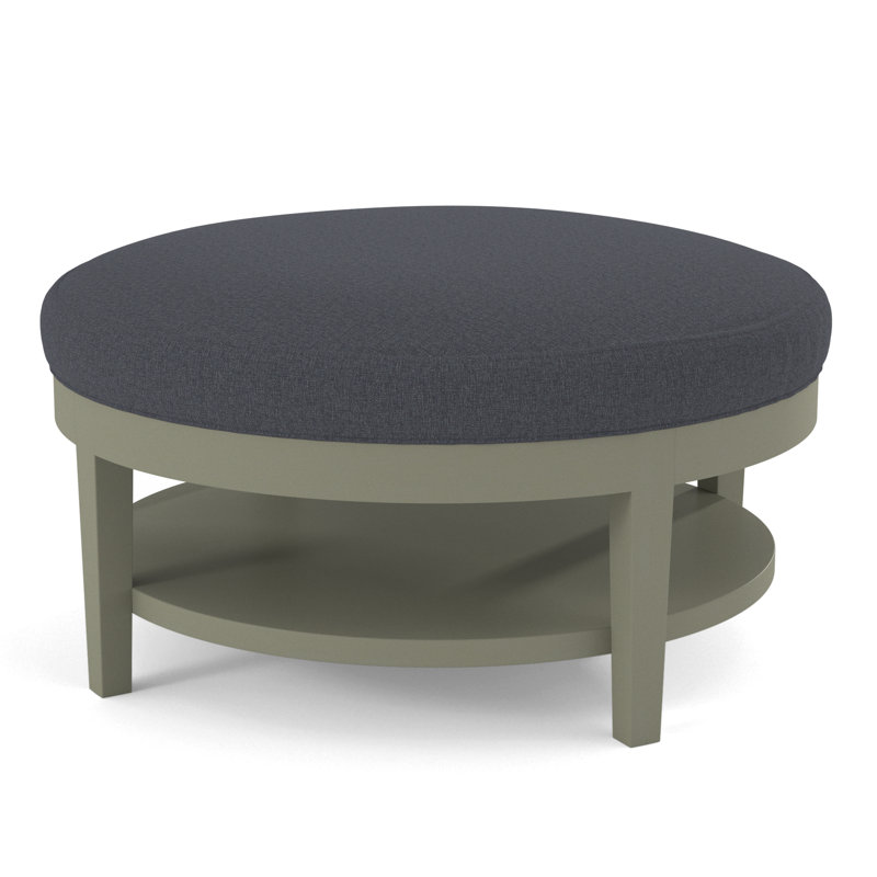 Midtown Upholstered Ottoman, Gray Sugar Performance; 0863-84, Greystone Finish