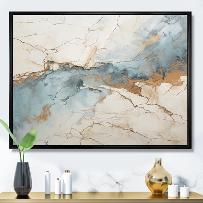 «Blue and White Marble River II», reproduction sur toile