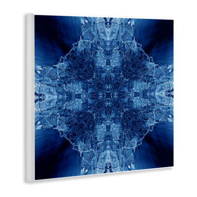 Art mural bleu sur plaque Tie Dye par El Perkin