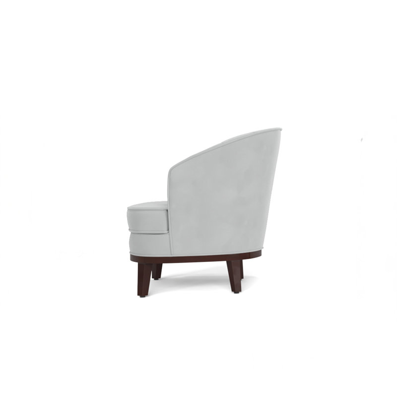 Fauteuil d'appoint rembourré Ava, Gris clair