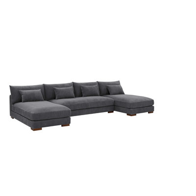 Jaelin 138"" Wide Reversible Sofa & Chaise -  Latitude Run®, 1FE4653EE748438A8268EC6C3844934C