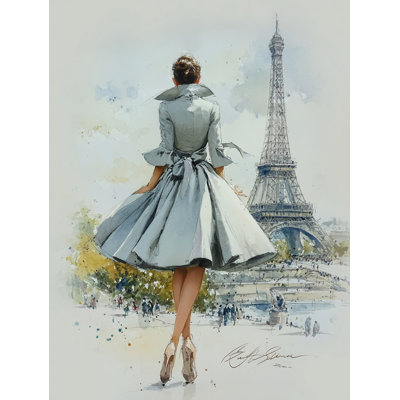 Parisian Grace Wrapped Canvas Wall Art