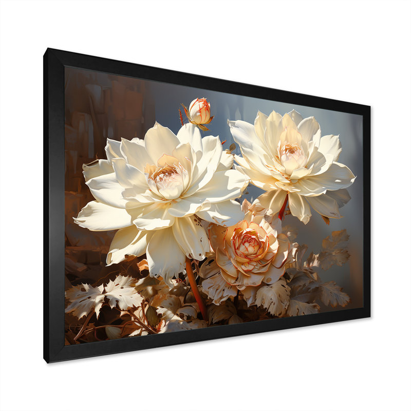 «Succulent Farmhouse Still Life» sur toile, Cadre photo noir, H 30 po x l 40 po x P 1,5 po