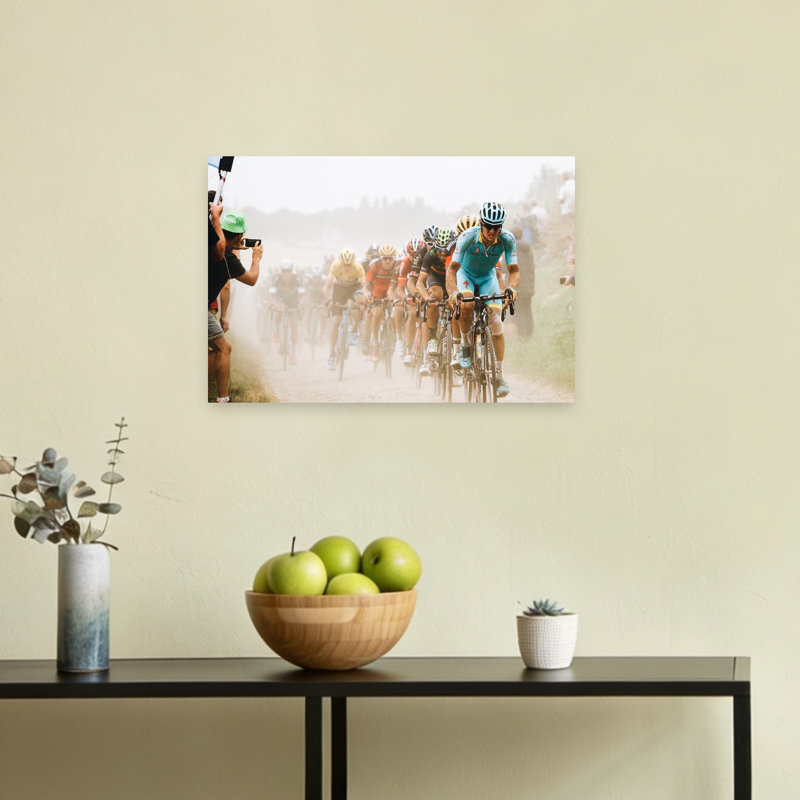 «Dusty Road Race», art mural contemporain, 12" H x 18" W