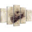 Rose Flower Beige Nature - 5 Piece No Frame Set on Canvas-1246411179