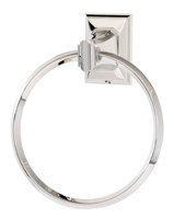 Geometric Wall Mounted Towel Ring, Polished Nickel