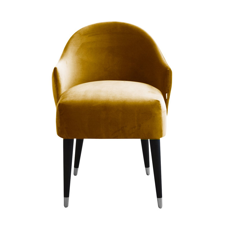 Emi Upholstered Barrel Chair, Gold