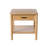 Solid Wood Frame Side Table with Drawer and Shelf for Living Room Bedroom Small Spaces