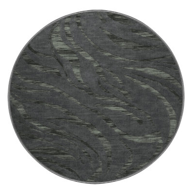 Tapis abstrait gris lavable à la machine