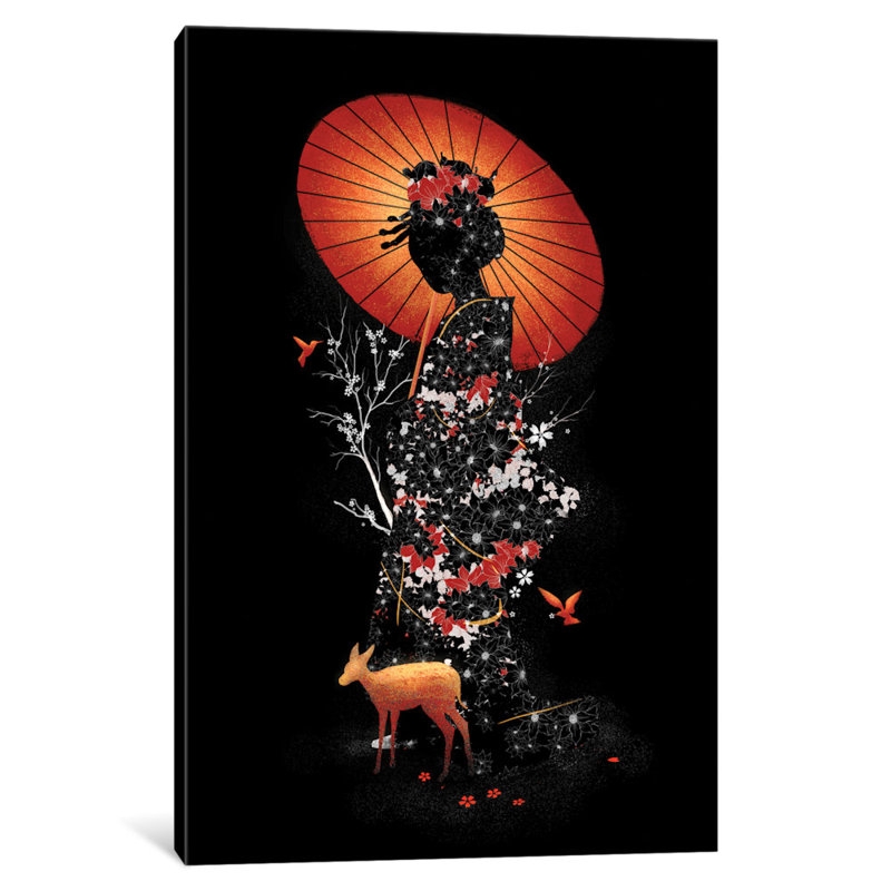" Geisha Nature " by Nicebleed, 12" H x 8" W x 0.75" D