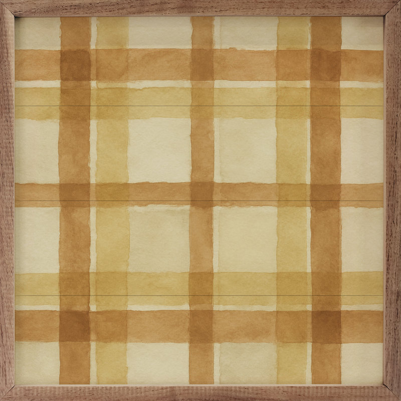 Hearthside Plaid, Gold, 4" H x 4" W