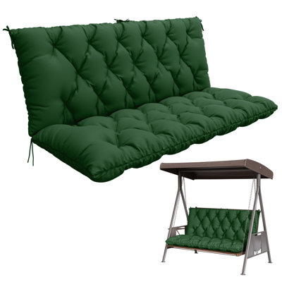 Banc de jardin avec coussin de 5 po imperméable pour l'extérieur