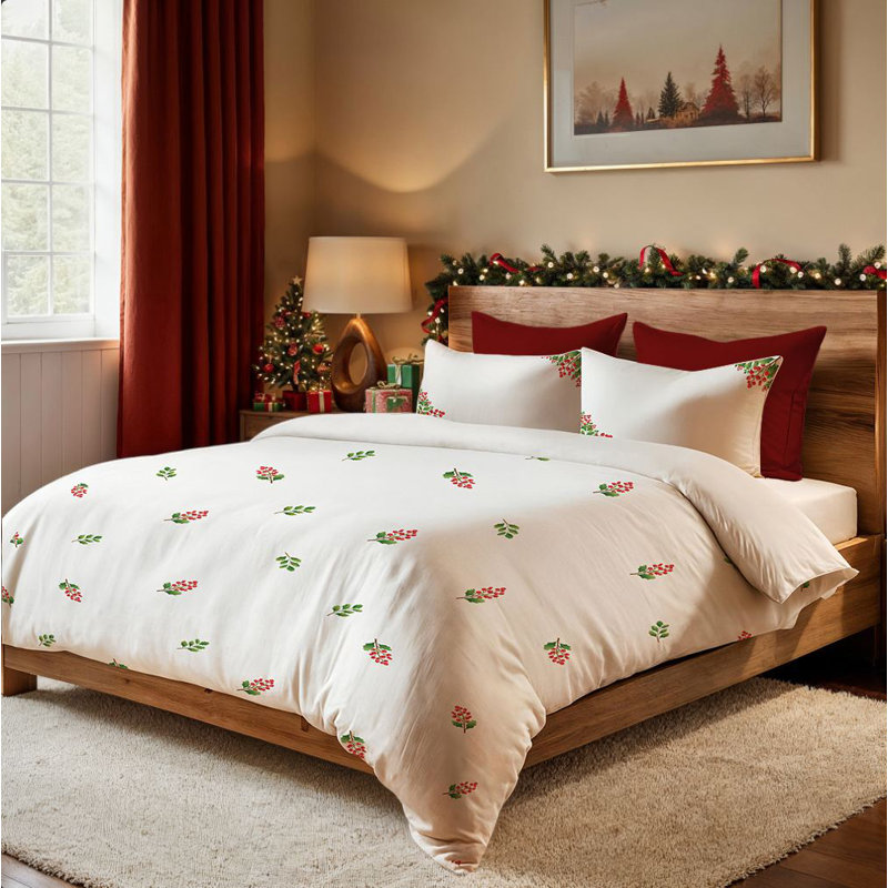 Ensemble de housse de couette, Housse de couette double + 2 taies d'oreiller stan