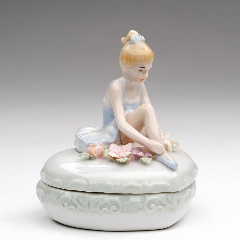 Boîte décorative de ballerine en forme de cœur