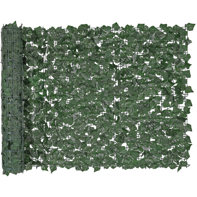 Clôture de lierre artificiel, 99 x 249 cm, brise-vue végétal réaliste pour la décoration intérieure et extérieure